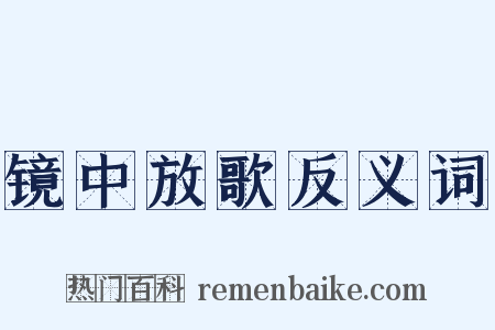 镜中放歌反义词是什么意思的图片